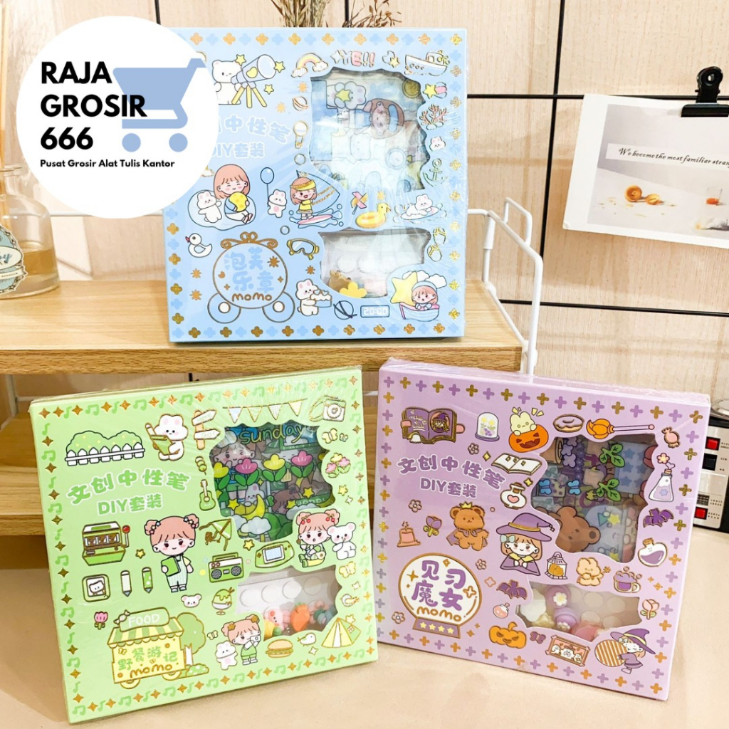 

stiker box MOMO PULPEN DIY sticker termurah alat tulis kantor