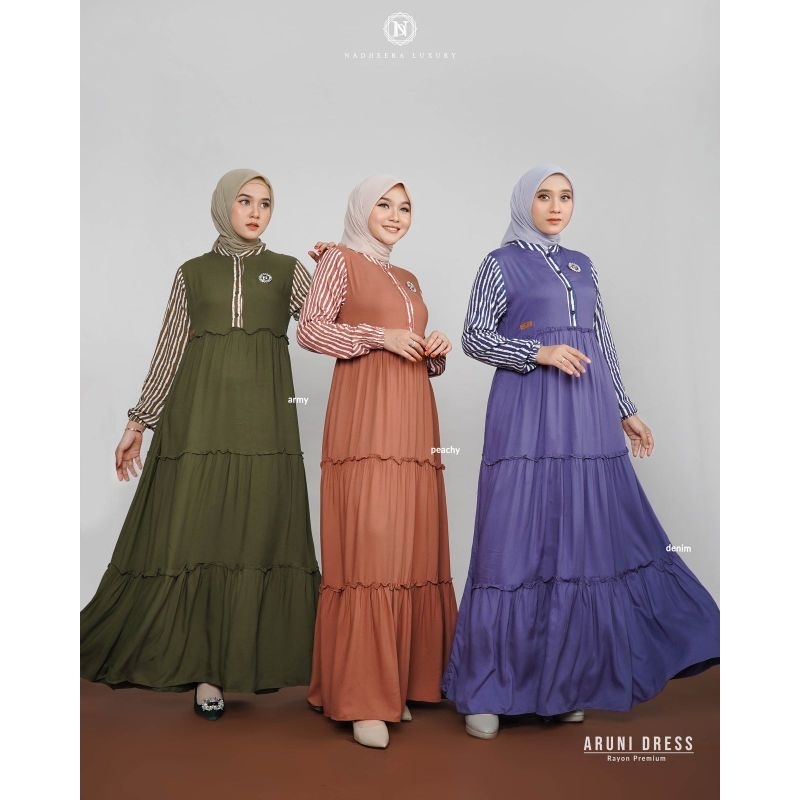 ARUNI DRESS BUSUI FRIENDLY PROMO ORI NADHEERA LUXURY