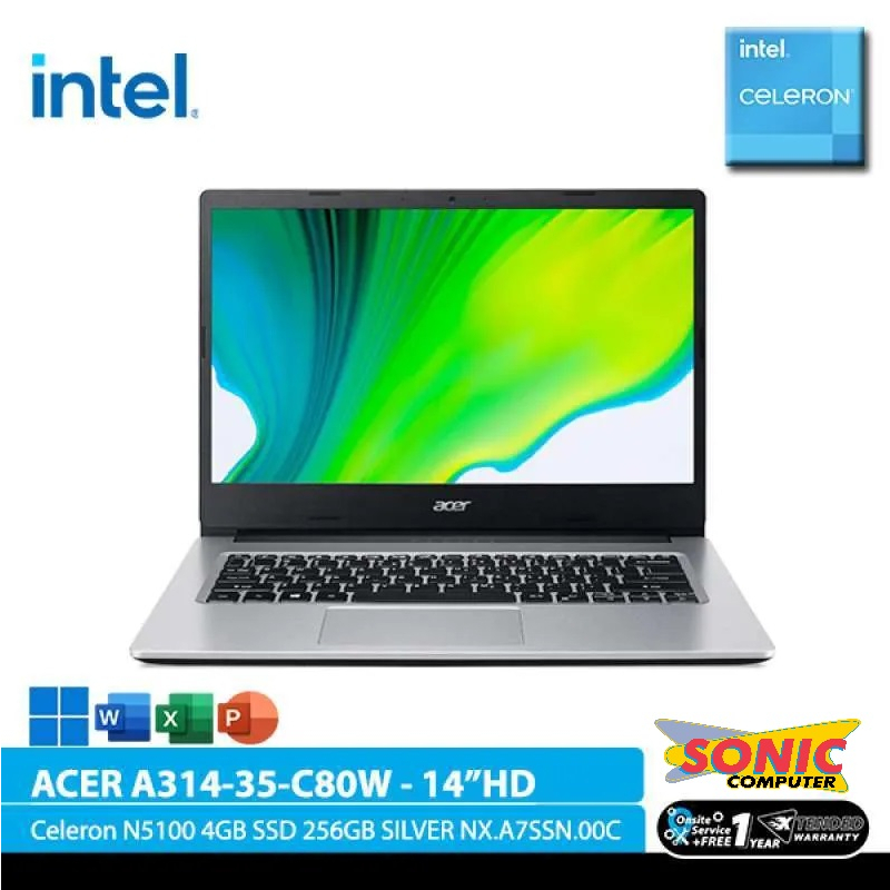 ACER Aspire 3 Slim A314-35-C80W NX.A7SSN.00C [14"HD/N5100/4GB/256GB