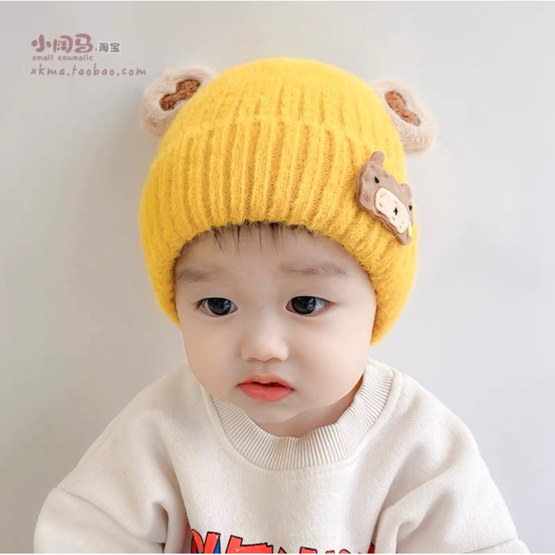 Topi Rajut Bear Korea Anak Bayi Kupluk Anak Bayi Topi anak bayi import