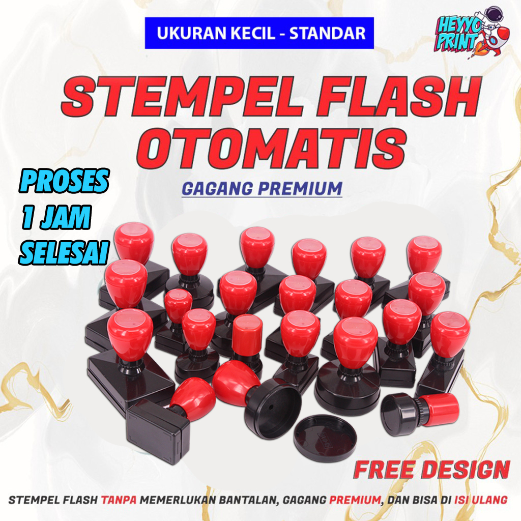 

Stempel Flash/Otomatis/Warna Ukuran Custom Desain