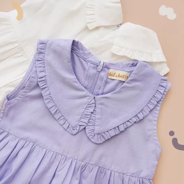 KID AND KNIT - BABYGIGGLES Anna Ruffle Collar Dress / Dress Anak Perempuan