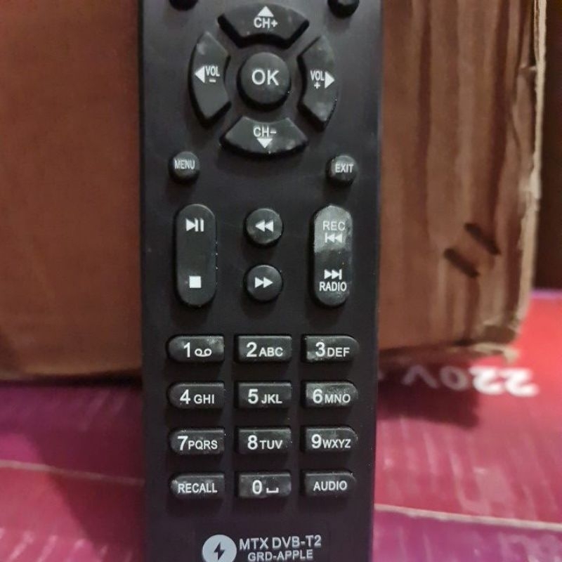 REMOTE SET TOP BOX DVB-T2 MATRIX APPLE BURGER