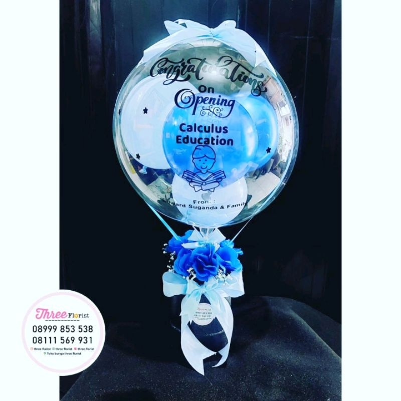 box bunga balon / buket box bunga / box bunga balon ucapan / hadiah ucapan selamat / gift