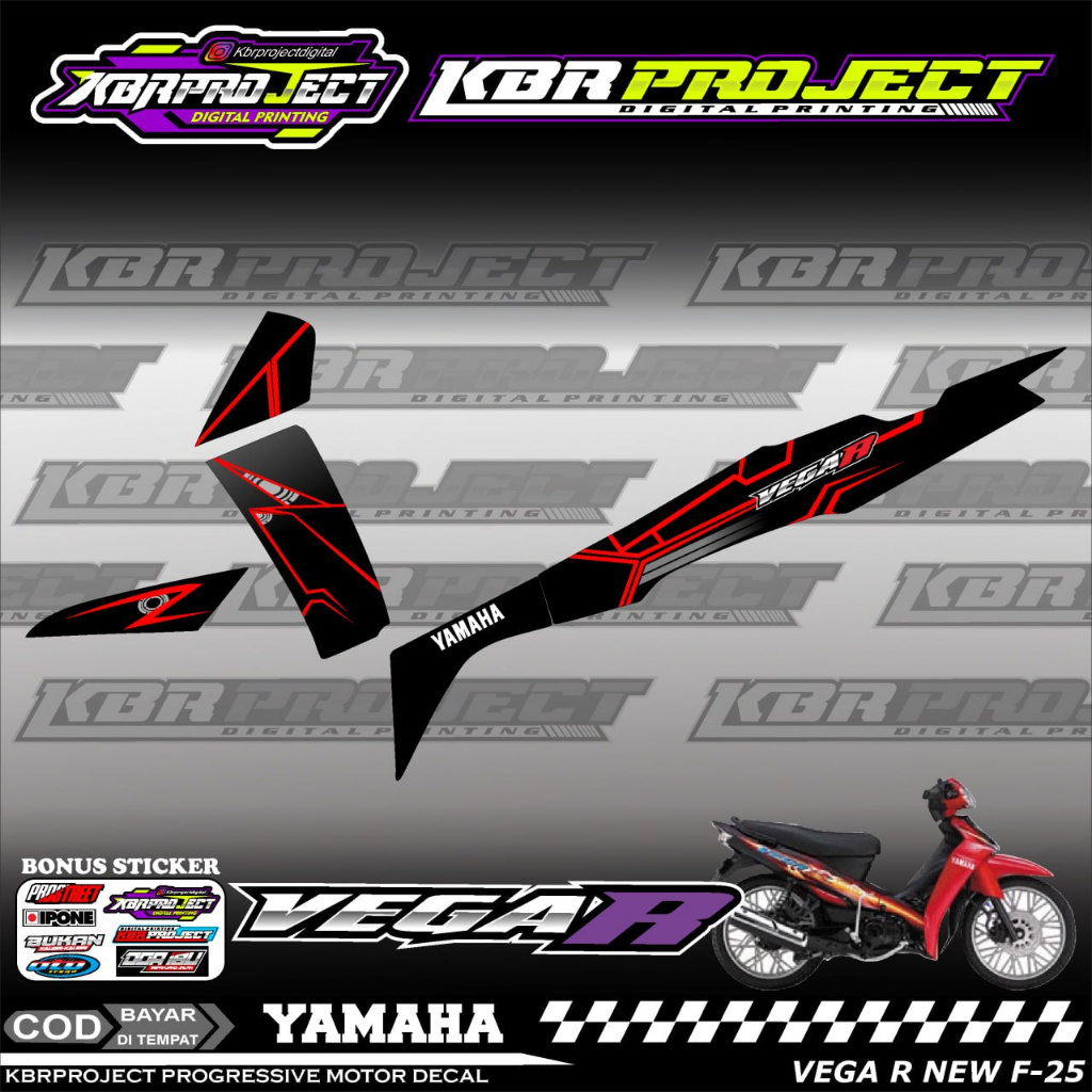 VEGA R NEW STIKER MOTOR KEREN Stiker Striping VEGA R NEW Lis Variasi Stiker Motor YAMAHA Desain Raci