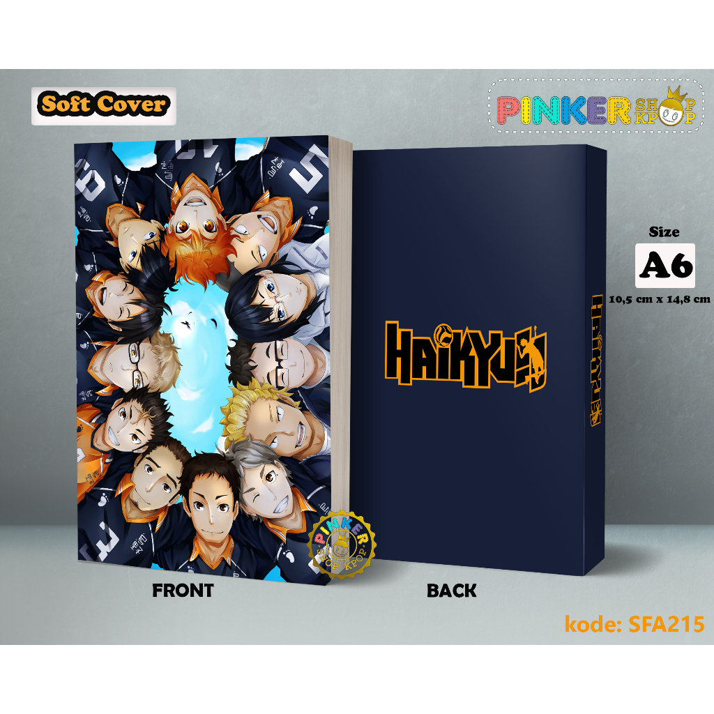 

(SFA215) Pocket Note Anime HAIKYUU Softcover A6/A5 Buku Tulis catatan Notes Agenda Planner Jurnal