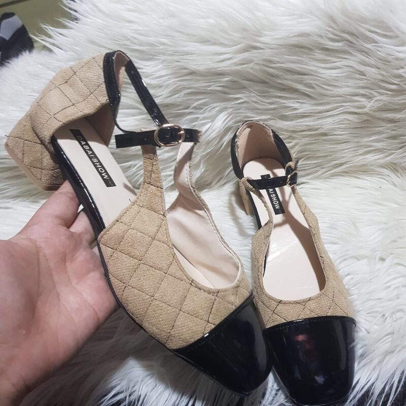 SG24566 syafniegalery Sepatu Heels Wanita Import DASHO Slip On