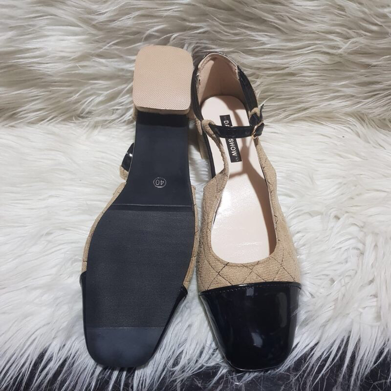 SG24566 syafniegalery Sepatu Heels Wanita Import DASHO Slip On