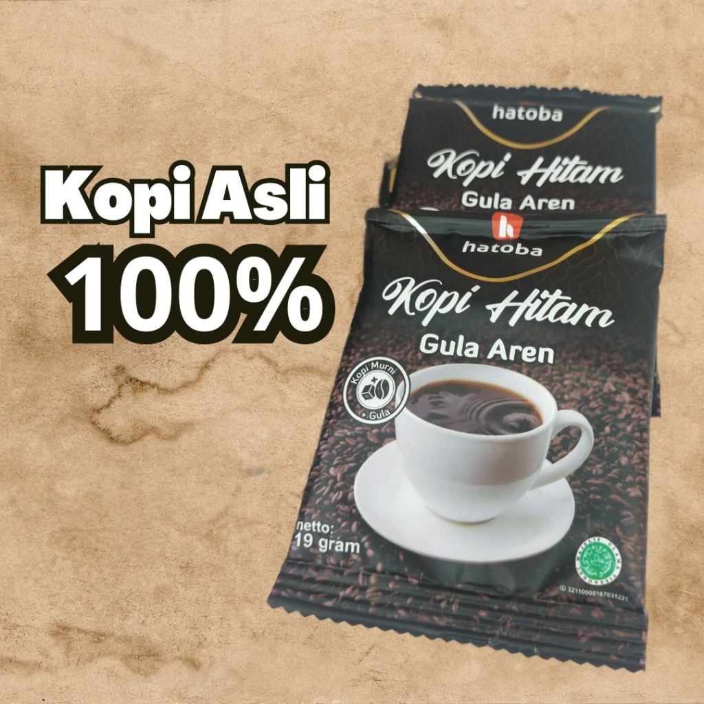 

100% Kopi Murni, Kopi Gula Aren Siap Seduh Kopi Arabika Murni - Hatoba