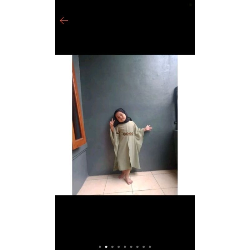 kaftan medina anak lucu 3-5thn gamis kaftan anak prempuan