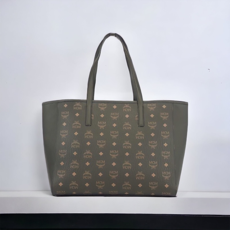 Original MCM Medium Portuna Shopper Tote Bag in Visetos