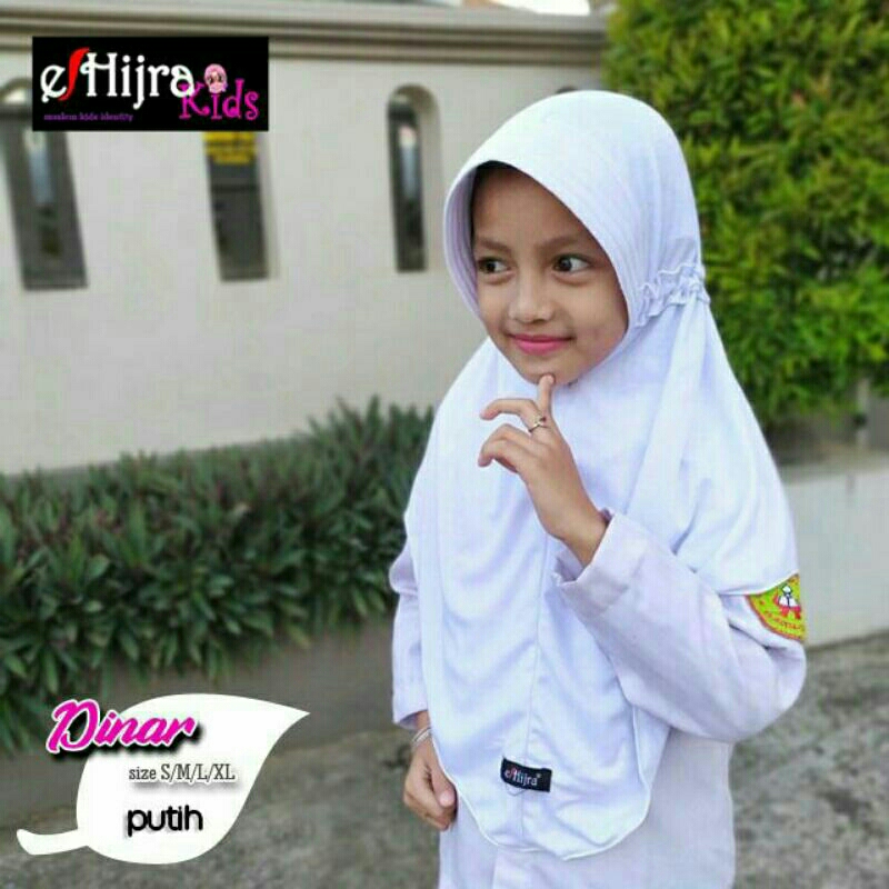 JILBAB/KERUDUNG ANAK SERAGAM SEKOLAH MADRASAH IBTIDAIYAH (MI)/ KERUDUNG SEKOLAH IMI ELHIJRA 100% ori