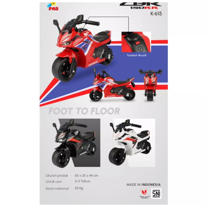 Mainan Motor Aki Anak PMB K615C CBR 150RR