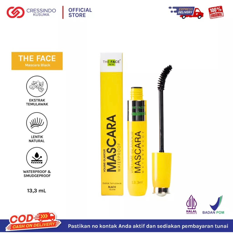 THE FACE TEMULAWAK LIP SERUM - THE FACE MASCARA -THE FACE EYELINER