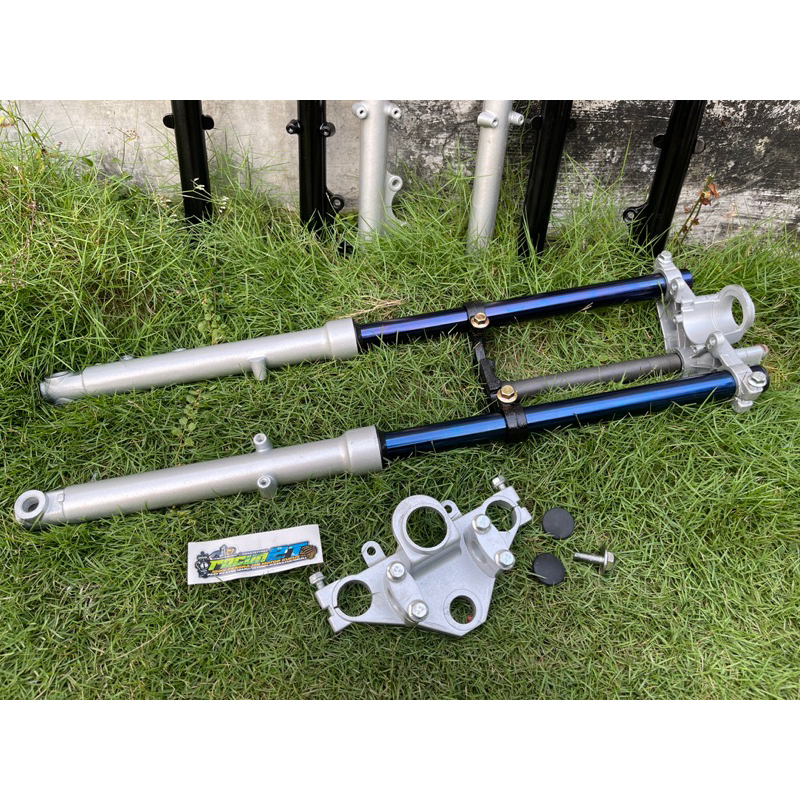 SHOCKBEKER SHOCK DEPAN RX KING AS BLUE BIRU