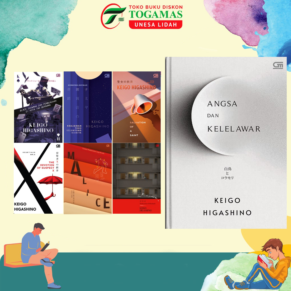 PRE ORDER ANGSA DAN KELELAWAR / BLACK SHOWMAN / PEMBUNUHAN DI NIHONBASHI / KESETIAAN MR X  / SALVATION OF A SAINT / KEAJAIBAN TOKO KELONTONG /MALICE - KEIGO HIGASHINO