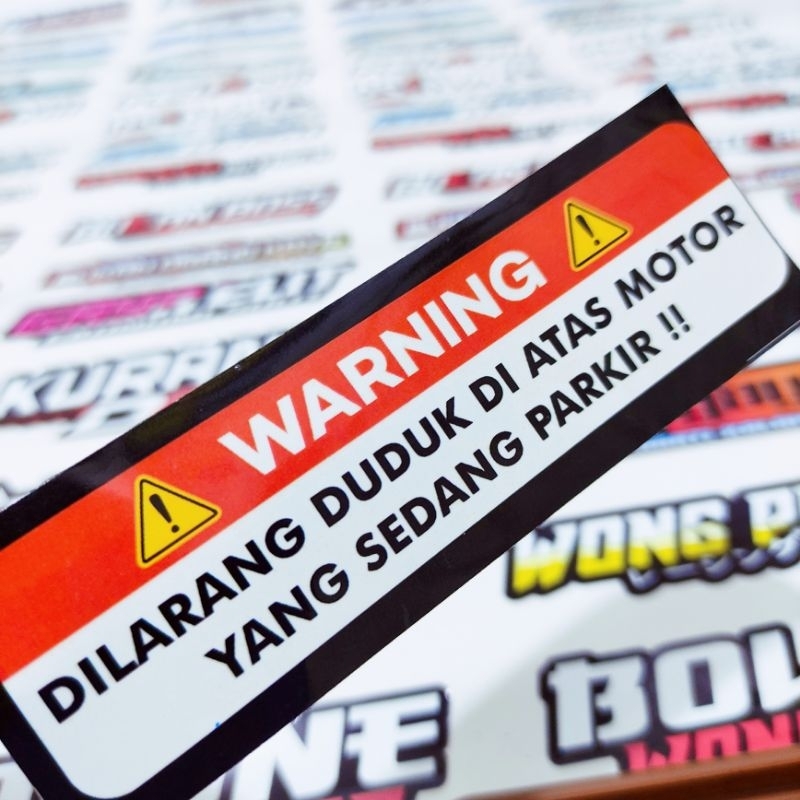 stiker racing viral (warning di larang kotak)