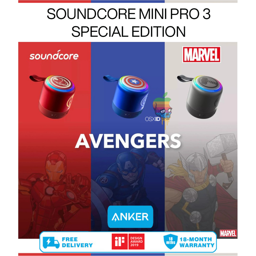 Anker Bluetooth Speaker MARVEL Soundcore Mini 3 Pro Special Edition - Garansi Resmi