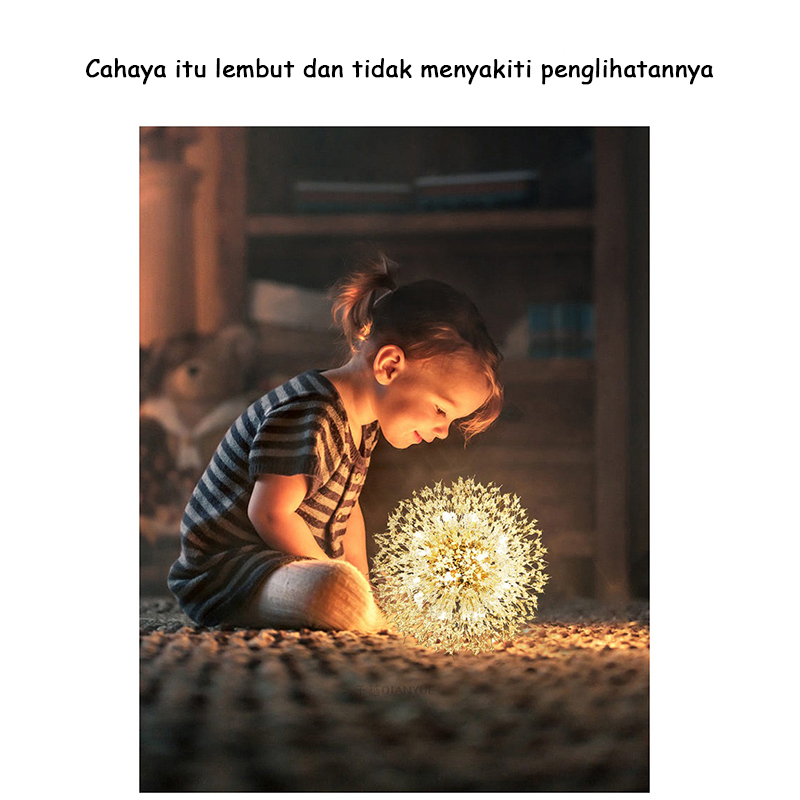 Lampu Gantung Kristal Bintang Dandelion 8/12 Bolham 3 Warna Chandelier Ruang Tamu Restoran Kamar Tidur Mal Perbelanjaan Lampu Dekoratif Lampu langit -langit