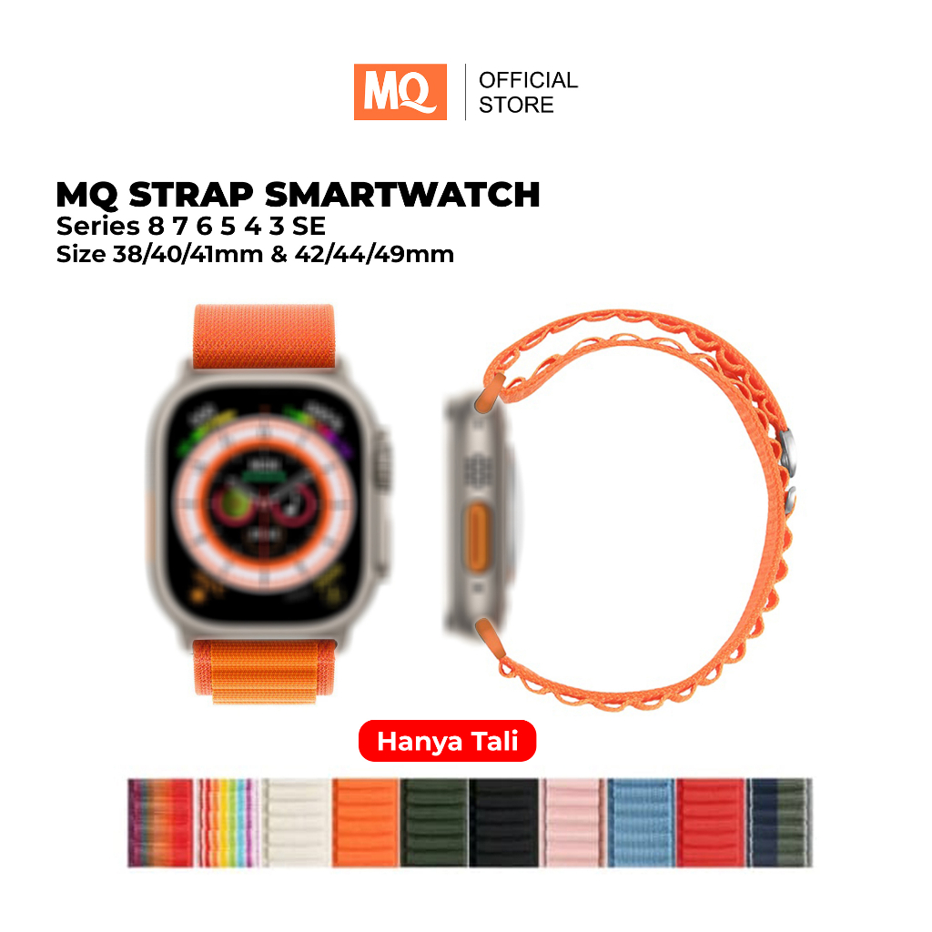 MQ Strap Smartwatch Nylon Loop 38/40/41/42/44/49mm Watchband Sport Premium