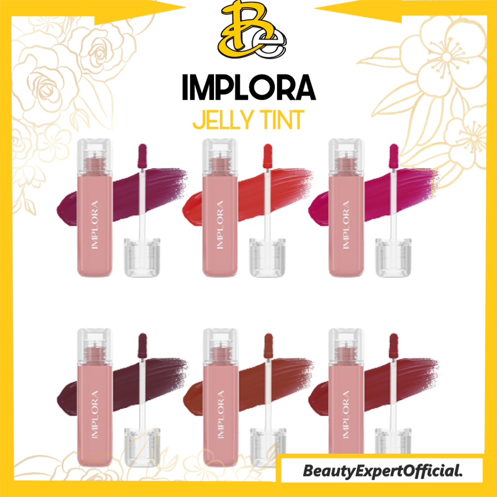 ⭐️ Beauty Expert ⭐️ IMPLORA Jelly Tint / Juicy Plumpy Lips Transferproof Long Lasting / Cosmetic Lip Makeup Lipstick LipTint / Glossy Gloss