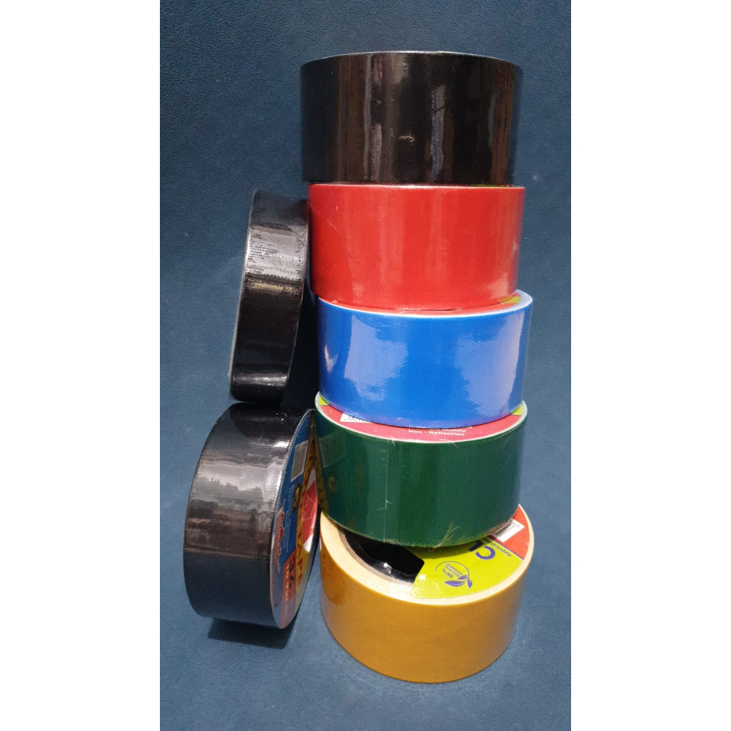 

Cloth Tape LAKBAN Kain Warna Warni 23mm x 9m / 34mm x 9m / 46mm x 9m / Selotip Warna / Isolasi