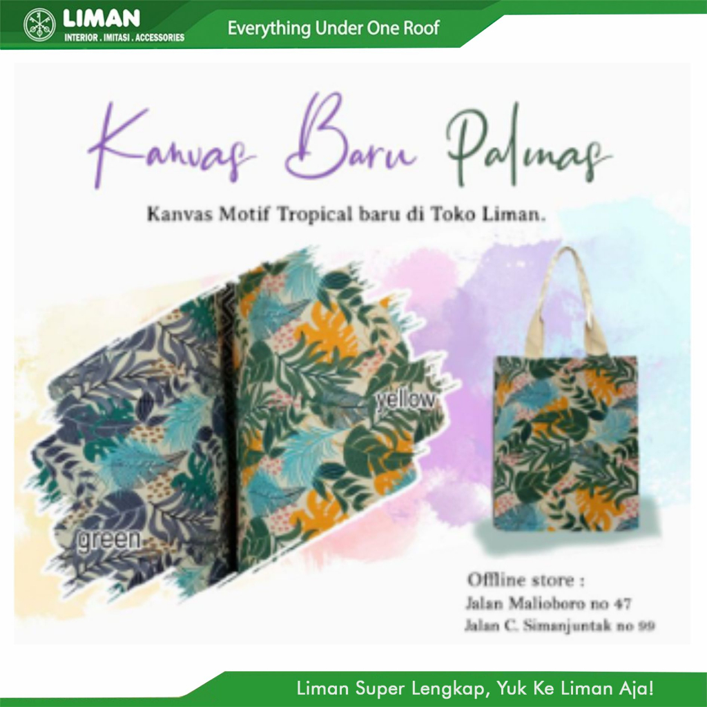 Kanvas Baru Motif Palmas