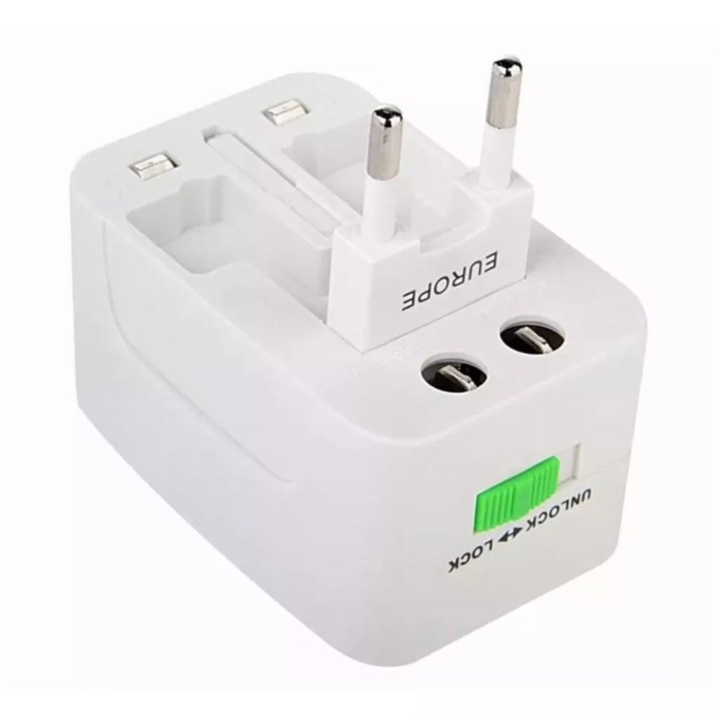 Universal Travel Adapter / all in1 home Adaptor traveler EU AU UK US Plug colokan steker stop kontak Colokan Multifungsi Universal Luar Negeri