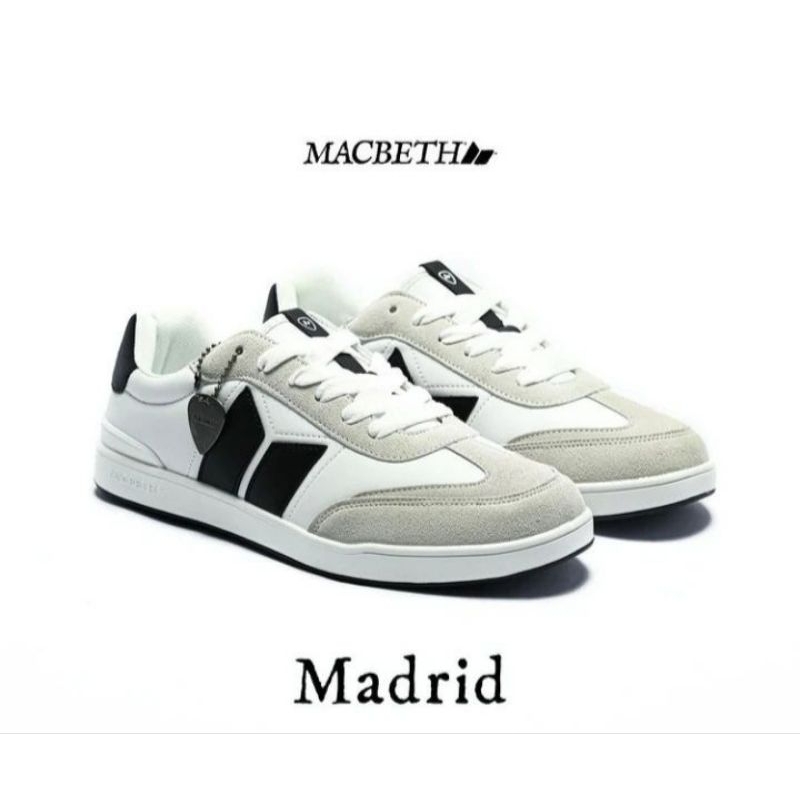 Sepatu Macbeth madrid white black