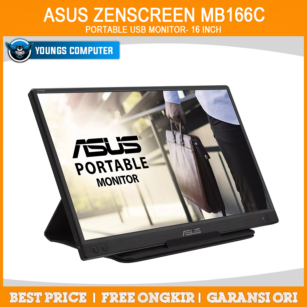 ASUS ZenScreen MB166C 16&quot; Full HD IPS Type C Portable USB Monitor