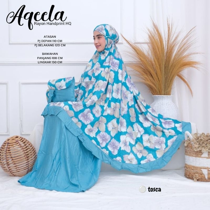 Mukena Rayon Aqeela - Mukena Rayon Dewasa - Mukena Rayon Handprint