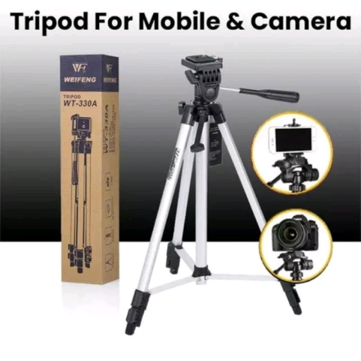 Tripod 330A Kokoh &amp; Berkualitas Camera Handycam Free Holder HP