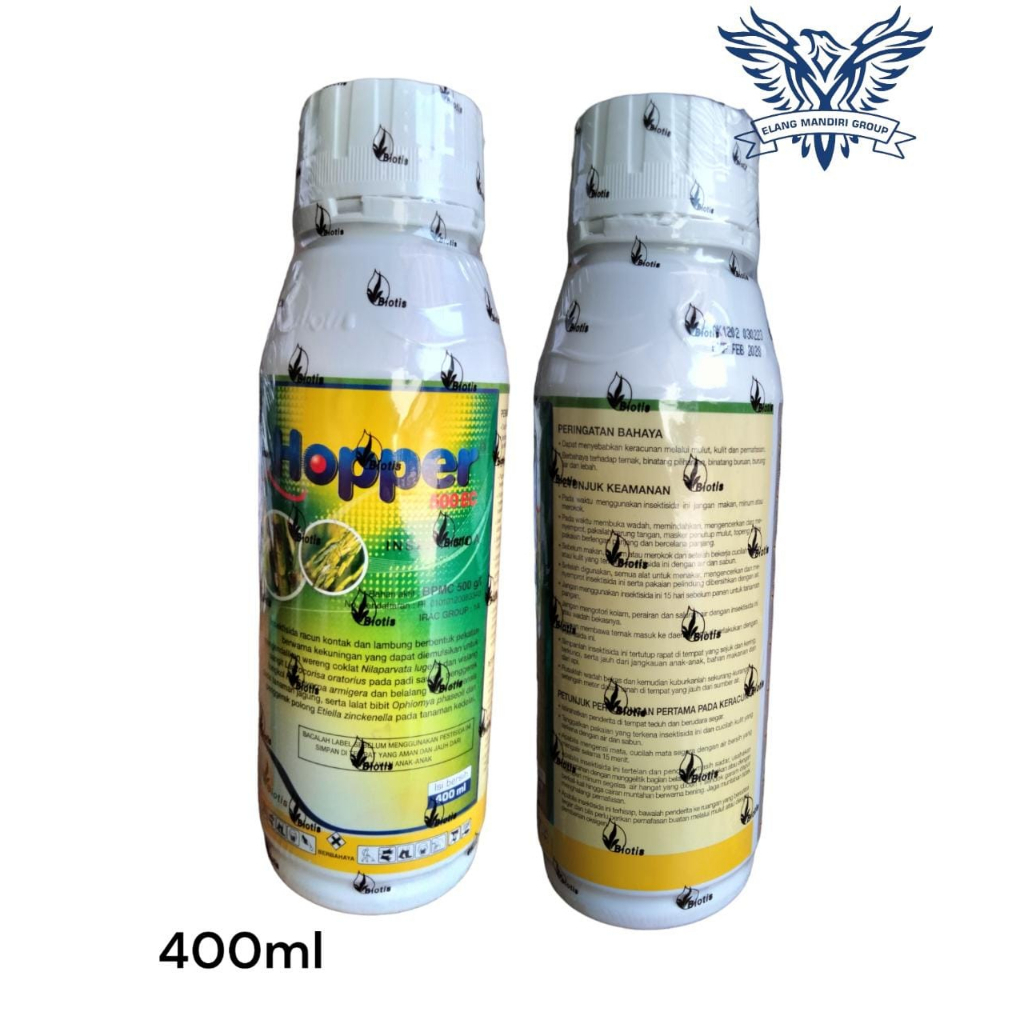 Insektisida HOPPER 400ml BPMC 500 g/l BIOTIS Pembasmi Wereng Walang sundep Pada Tanaman Sidabas