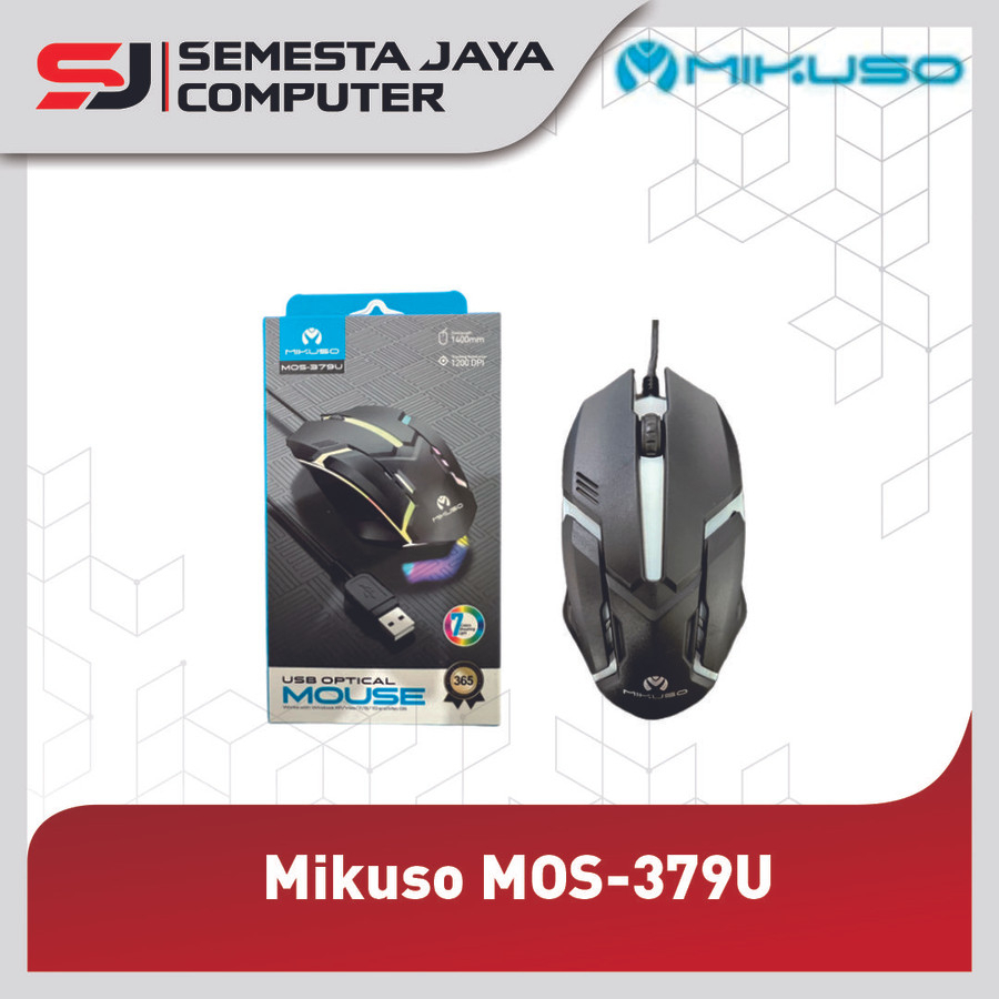 Mouse Mikuso MOS-379U - USB Optical Mouse With 7 Color Breathing Light