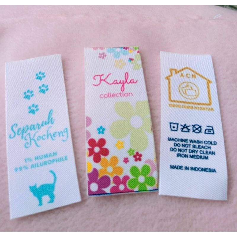 Label Baju KATUN Premium Fullcolor 3x7cm