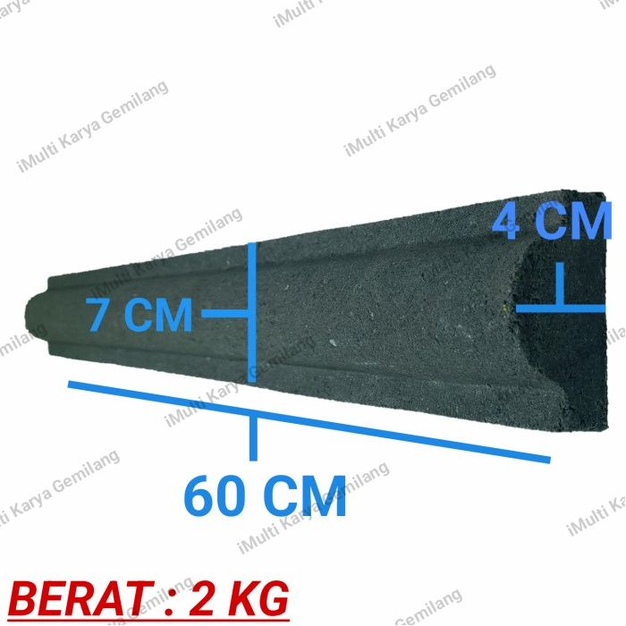 Lis/batu alam/Lis profil/Lis plafon/Lis dinding/Lis B-7 b panjang 60cm