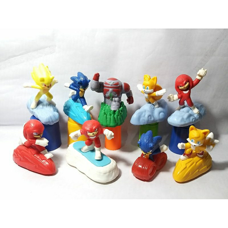 Sonic Hedgehog Knuckles Tails Giant Eggman Robot Landak Movie Cinema Happy Meal Mcdonalds Mcd Figure