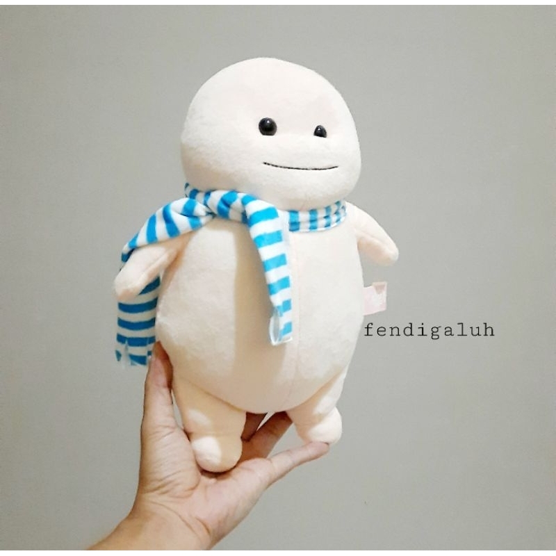 Boneka Jibang Syal Garis Biru Original Size 30 cm/ Boneka Korea Jibang