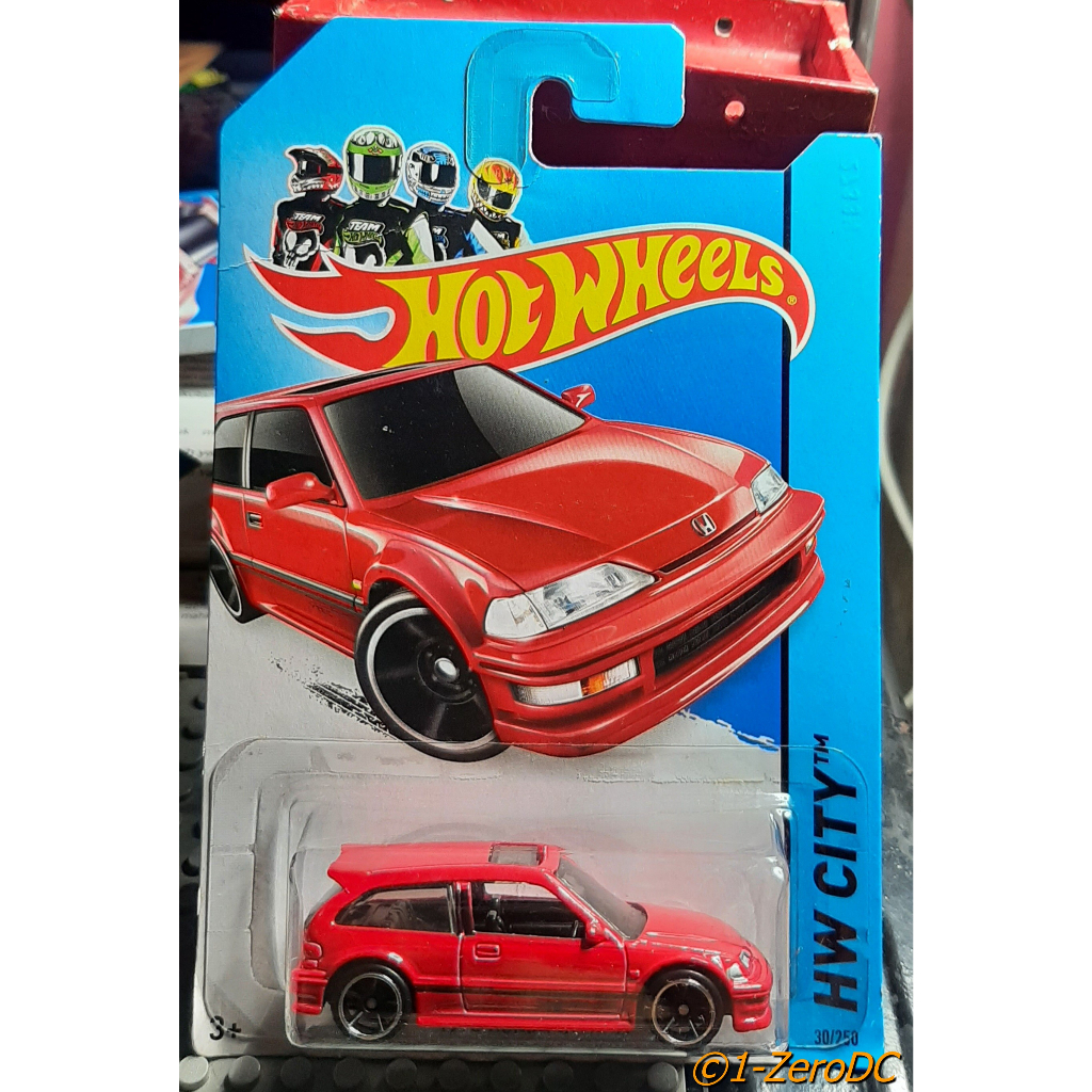 HotWheels ,JDM ,HW 2014, 1990 Honda Civic EF,Red car