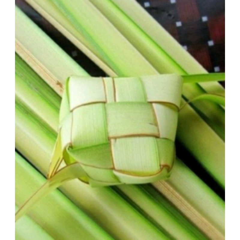 daun kelapa muda/ janur /janur kuning untuk ketupat per 15 pcs