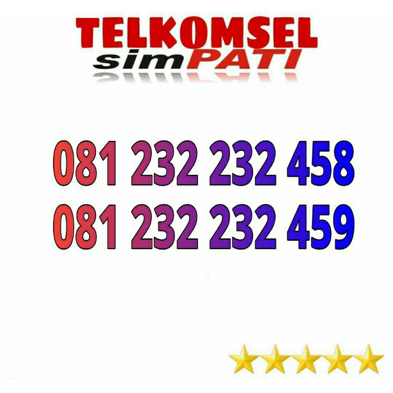 nomor cantik telkomsel simpati 232 232 couple