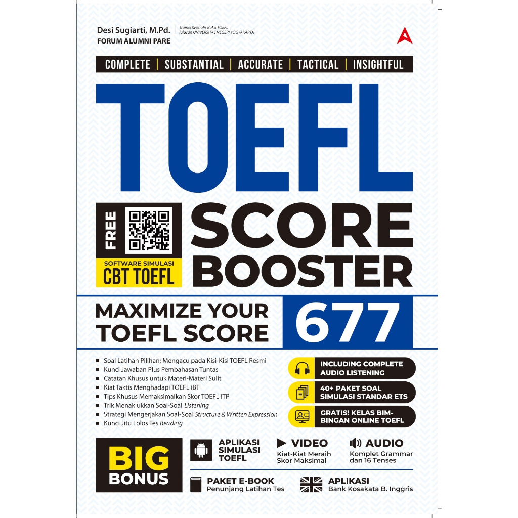 BUKU TOEFL SCORE BOOSTER MAXIMIZE YOUR TOEFL SCORE 677