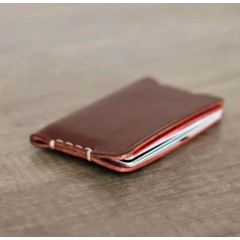 dompet kartu mini kulit sapi vegtan