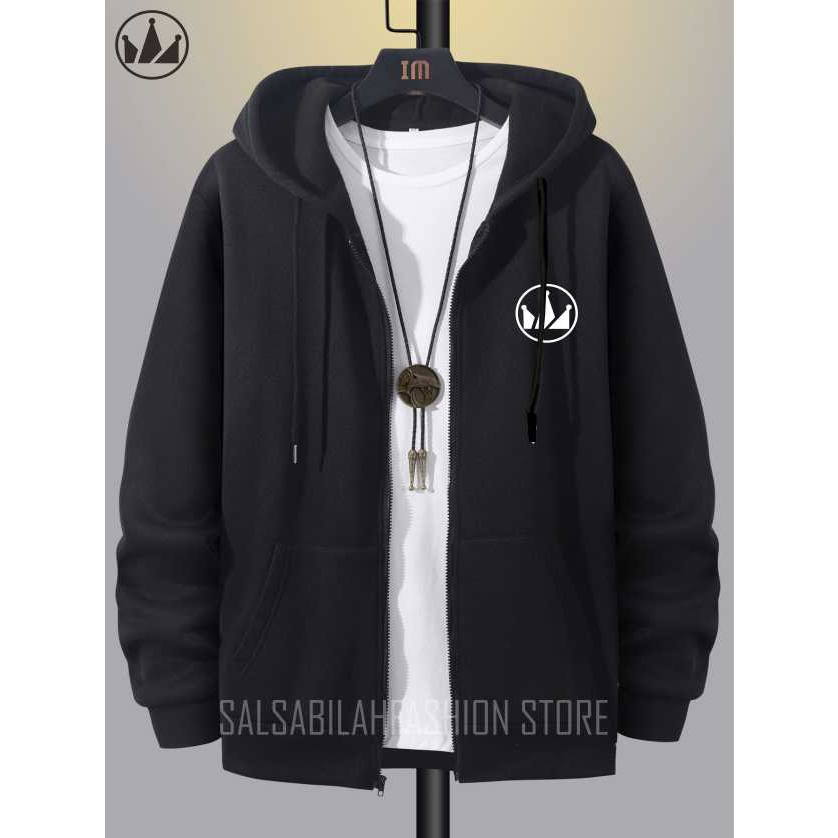 SWEATER HOODIE - Jaket Distro Zipper - Jaket Sweater Hoodie Resleting Pria Scremoslogo