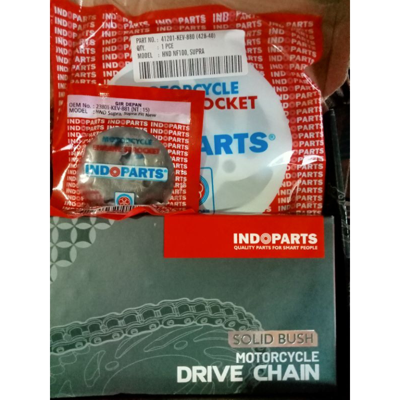 Gear Set Gir Kit Paket Rantai Roda Honda Supra X Lama Fit Old KEV indopart