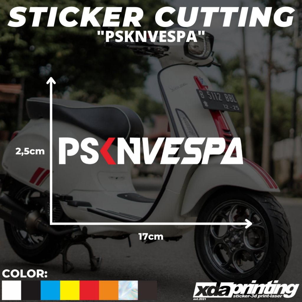 

STICKER/STIKER CUTTING PSKNVESPA. PASUKAN VESPA SPRINT/LX/GTS/PRIMAVERA