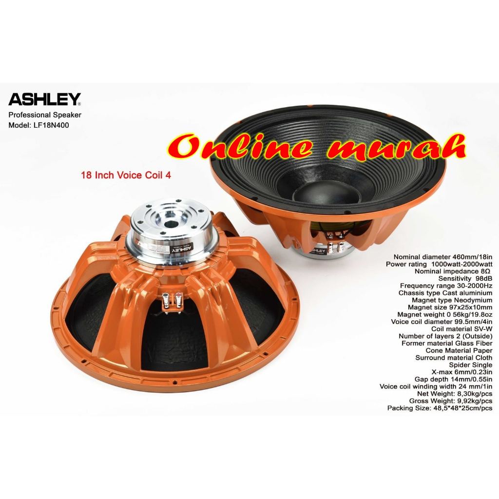 speaker compoent ashley lf18n400 Neodymium 18 inch original