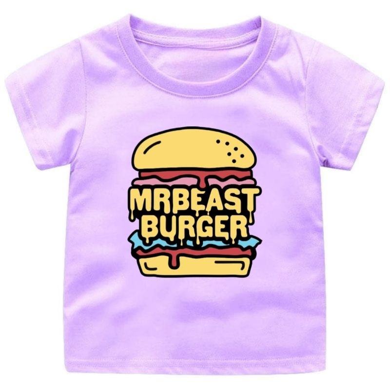 BAJU KAOS ANAK 1-15 TAHUN/REMAJA/DEWASA MISTER BEAST BURGER//BAJU OBLONG SANTAI