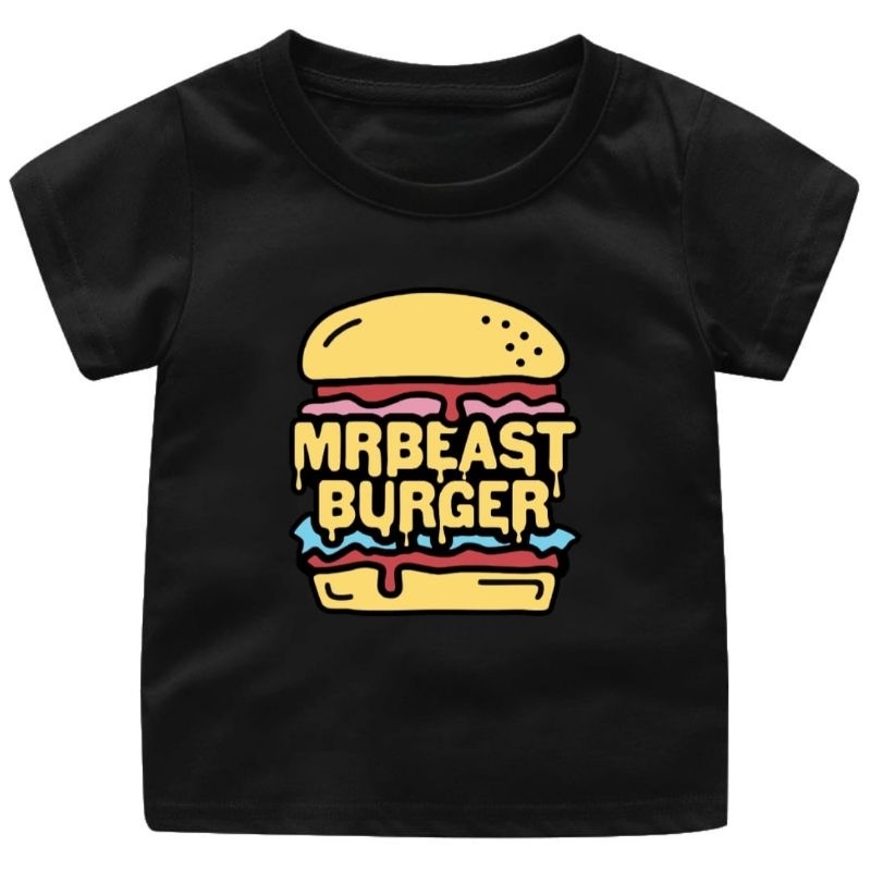 BAJU KAOS ANAK 1-15 TAHUN/REMAJA/DEWASA MISTER BEAST BURGER//BAJU OBLONG SANTAI