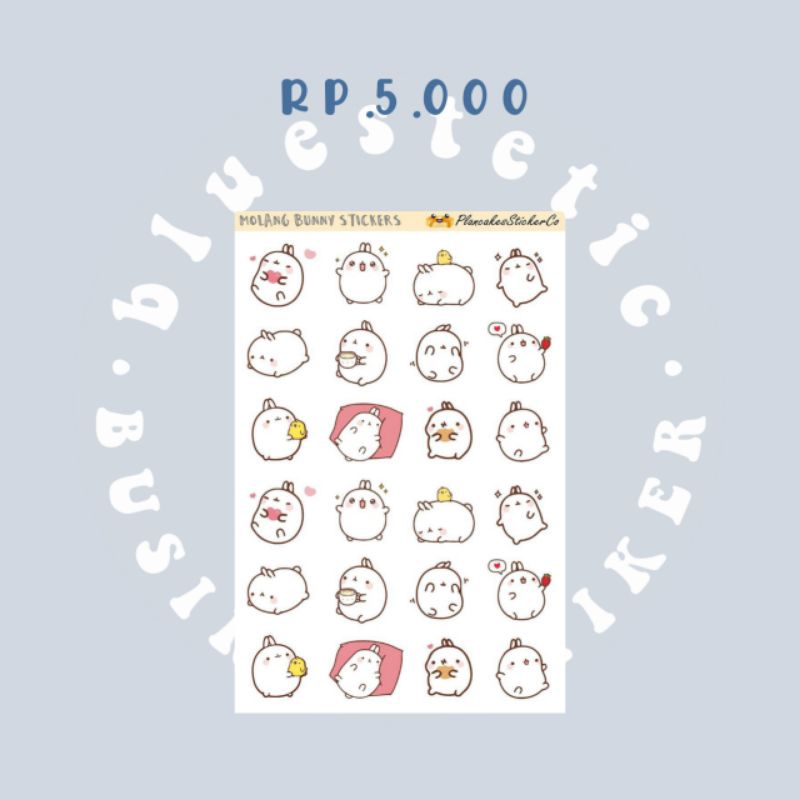 

STIKER MOLANG BUNNY lucu aesthetic | isi 24/pcs